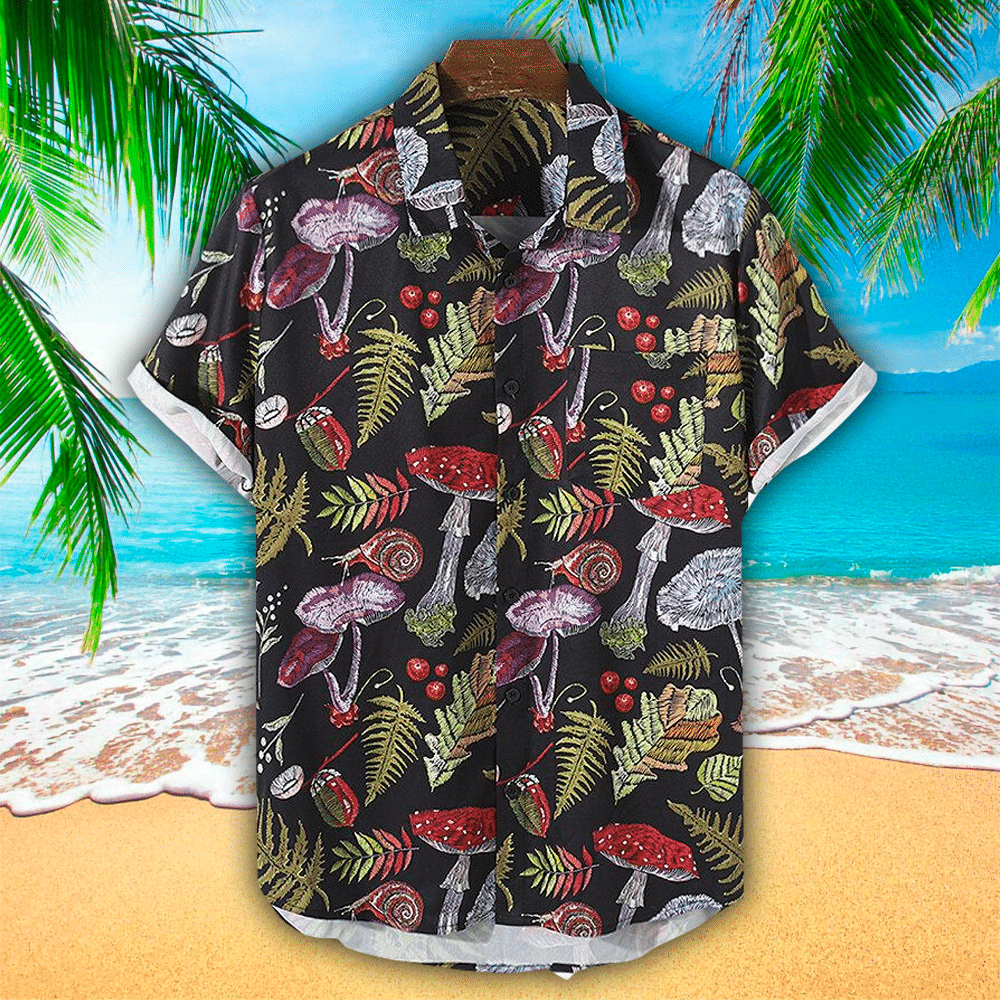 Mushroom Shirt Mushroom Hawaiian Shirt For Mushroom Lovers Shirt For Men and Women