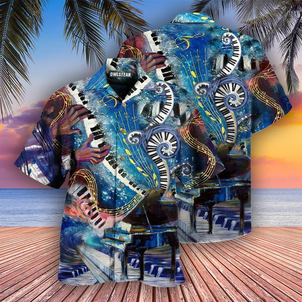 Music Happiness Is Playing My Piano Edition - Hawaiian Shirt - Hawaiian Shirt For Men