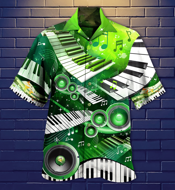 Music Love Green Style Limited Edition - Hawaiian Shirt Hawaiian Shirt For Men