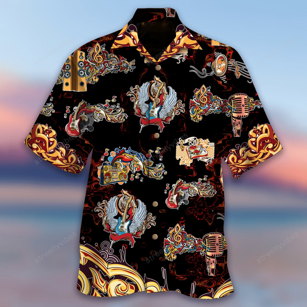 Musical Instrument Hawaiian Shirt Hawaiian Shirt For Men