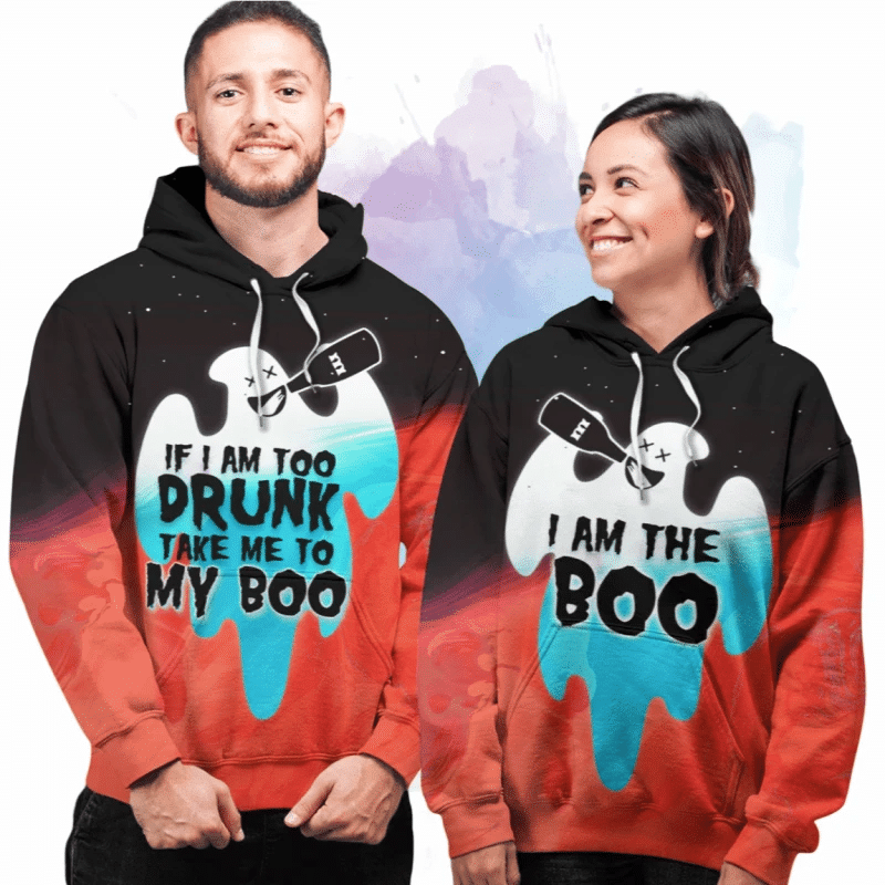 My Boo Hoodie For Couple Happy Halloween 3D All Over Print