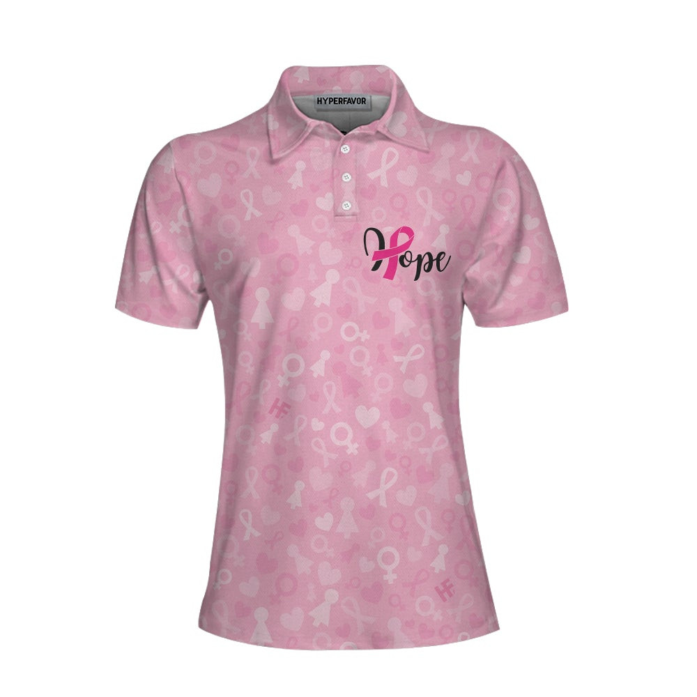 My God Is Stronger Than Breast Cancer Awareness Short Sleeve Women Polo Shirt