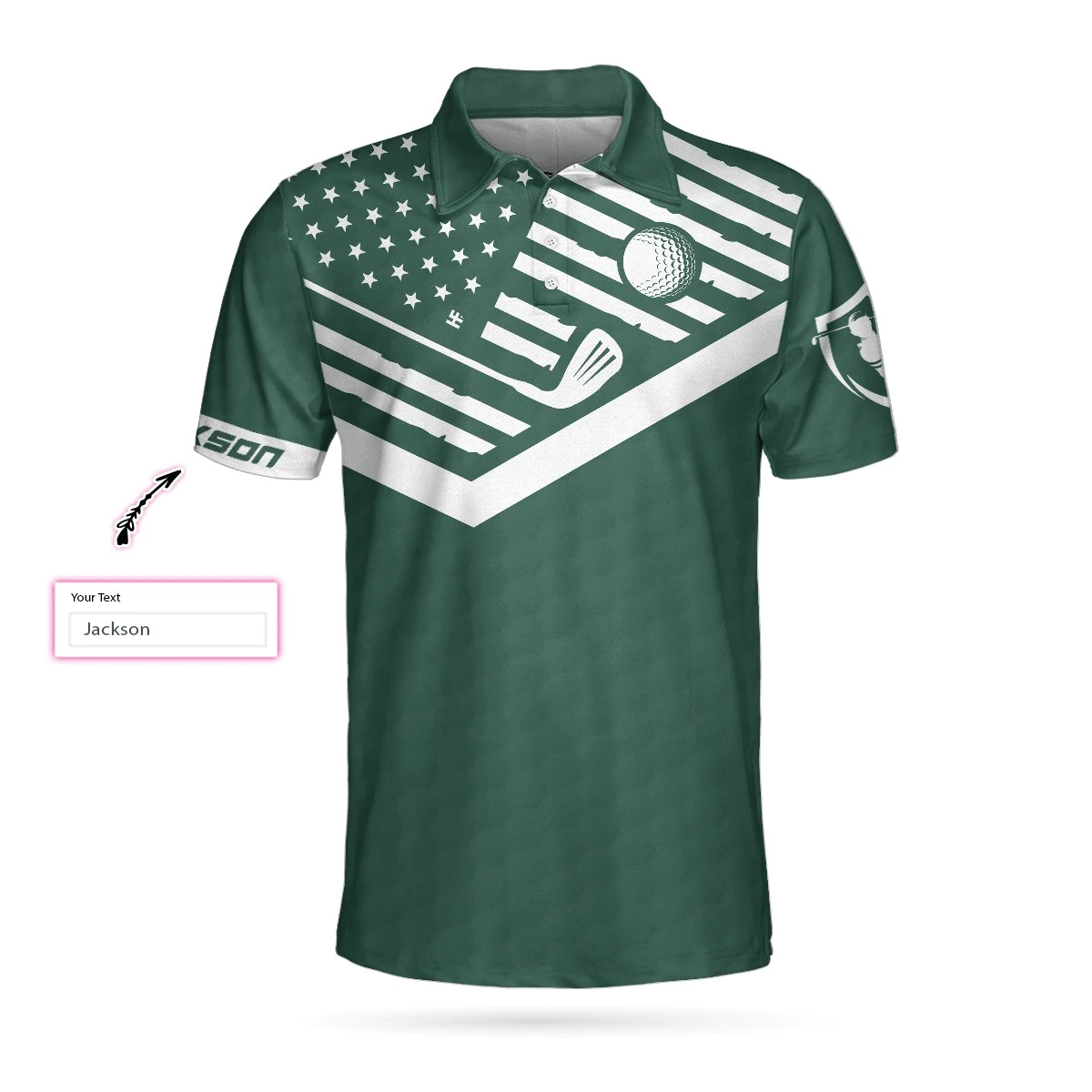 My Green Jacket Is In The Wash Custom Polo Shirt Personalized Forest Green American Flag Golf Shirts Short Sleeve Polo For Men