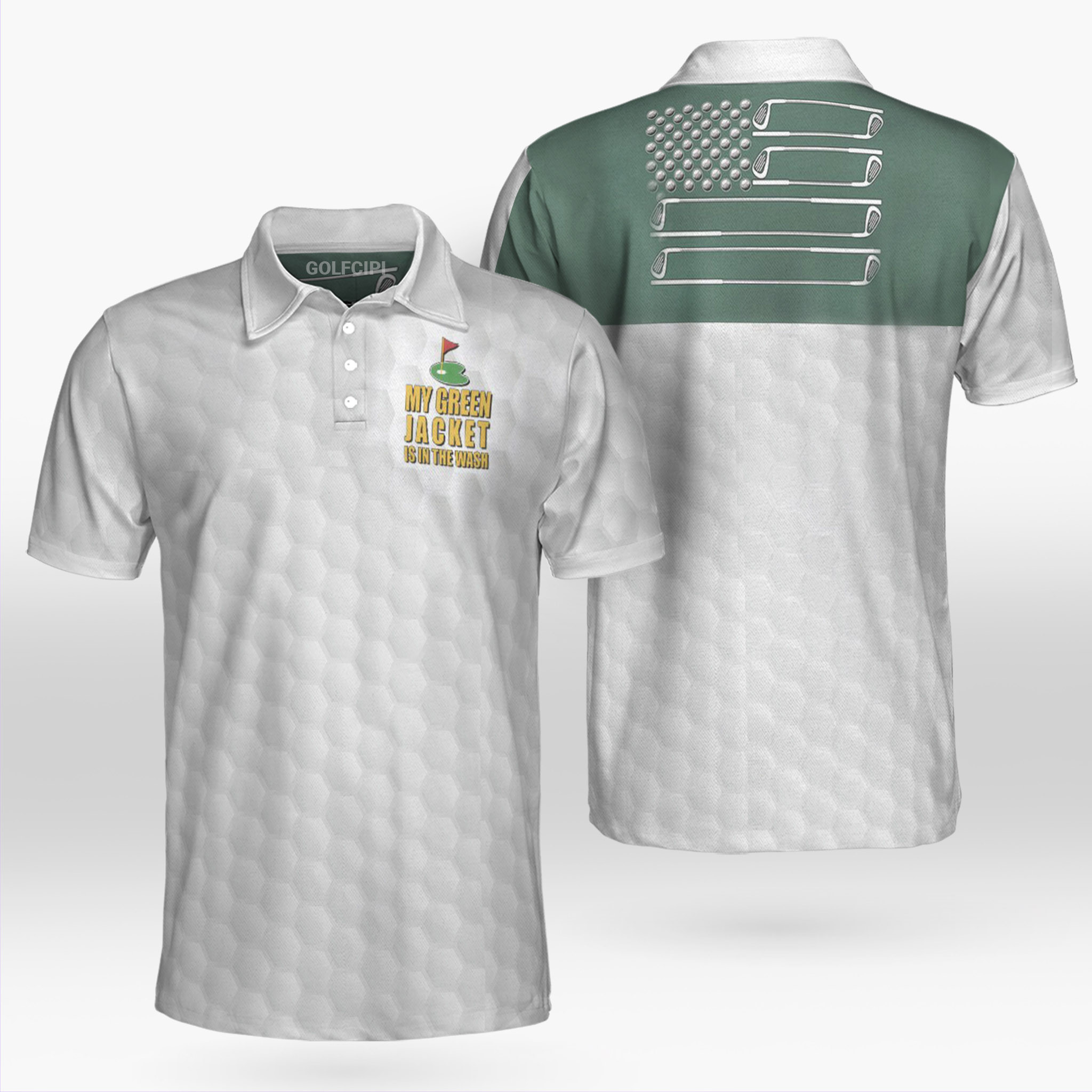 My Green Jacket Is In The Wash White Polo Shirt Best Golf Shirts For Men