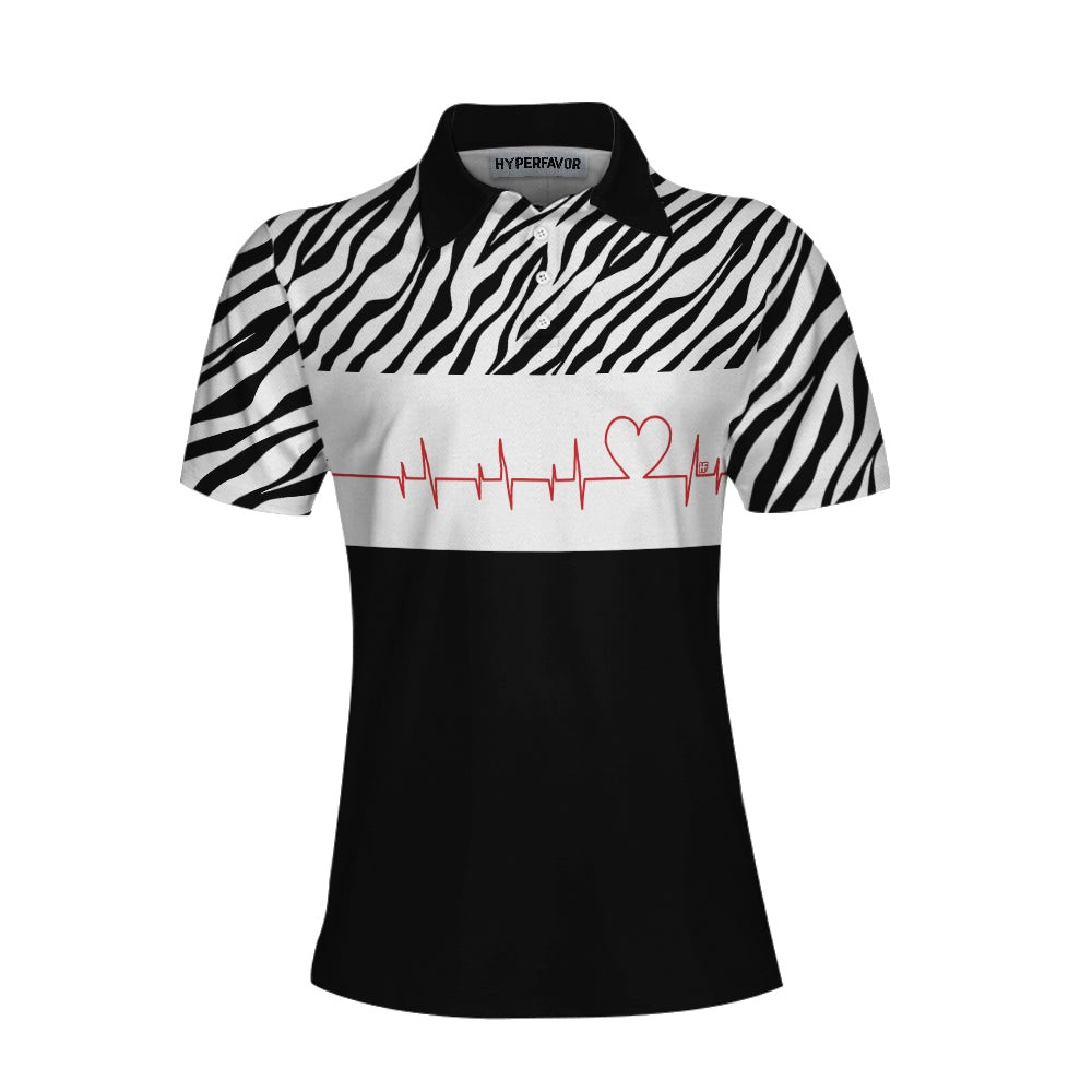 My Heart Beats For Golf Short Sleeve Women Polo Shirt