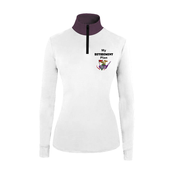 My Retirement Plan Womens Long Sleeve Golf Polo Shirt