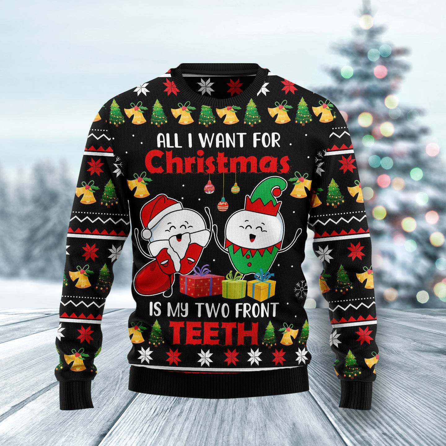 My Two Front Teeth Ugly Christmas Sweater