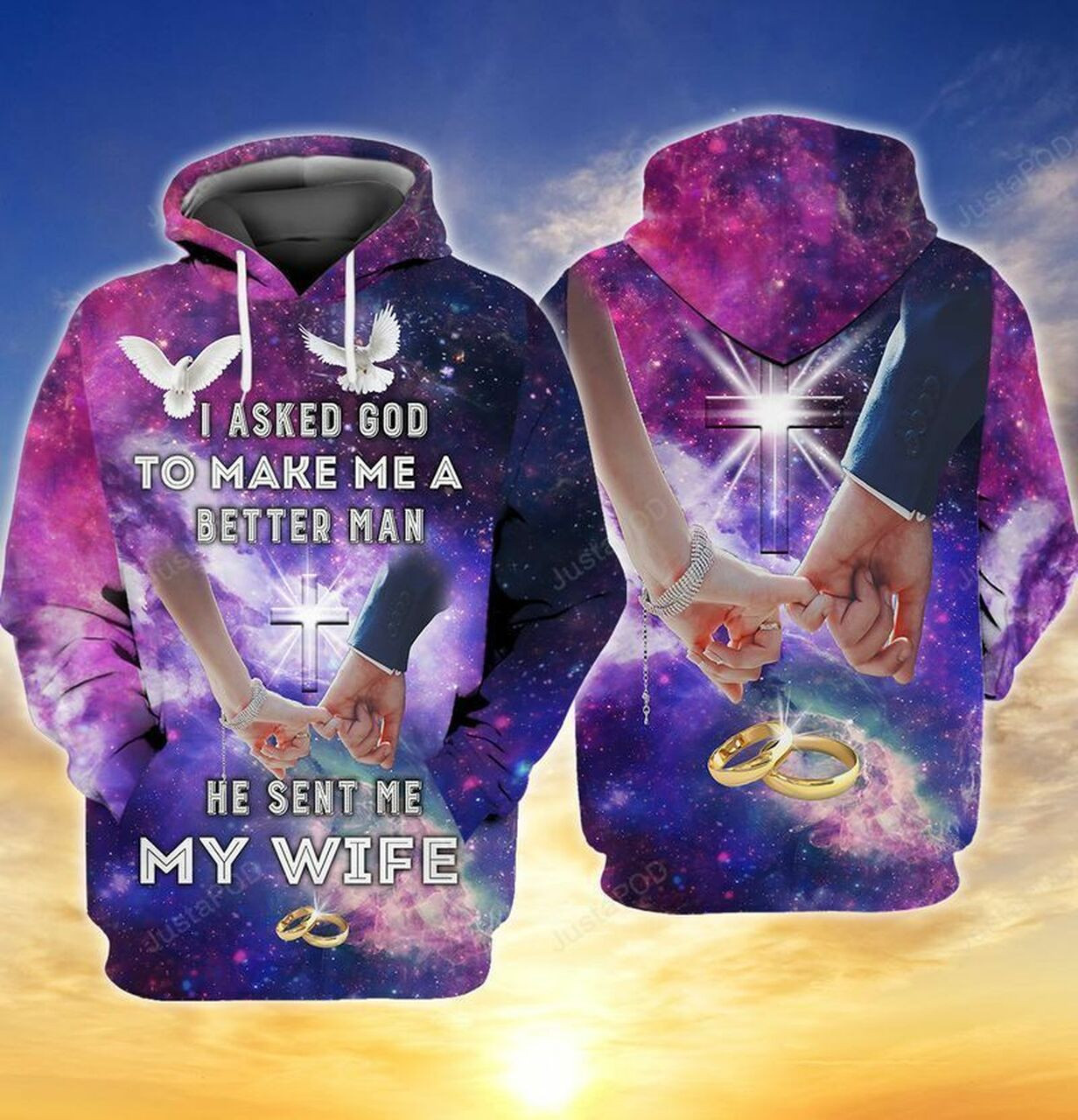 My Wife Makes Me A Better Man I Asked God To Make Me A Better 3d All Over Print Hoodie