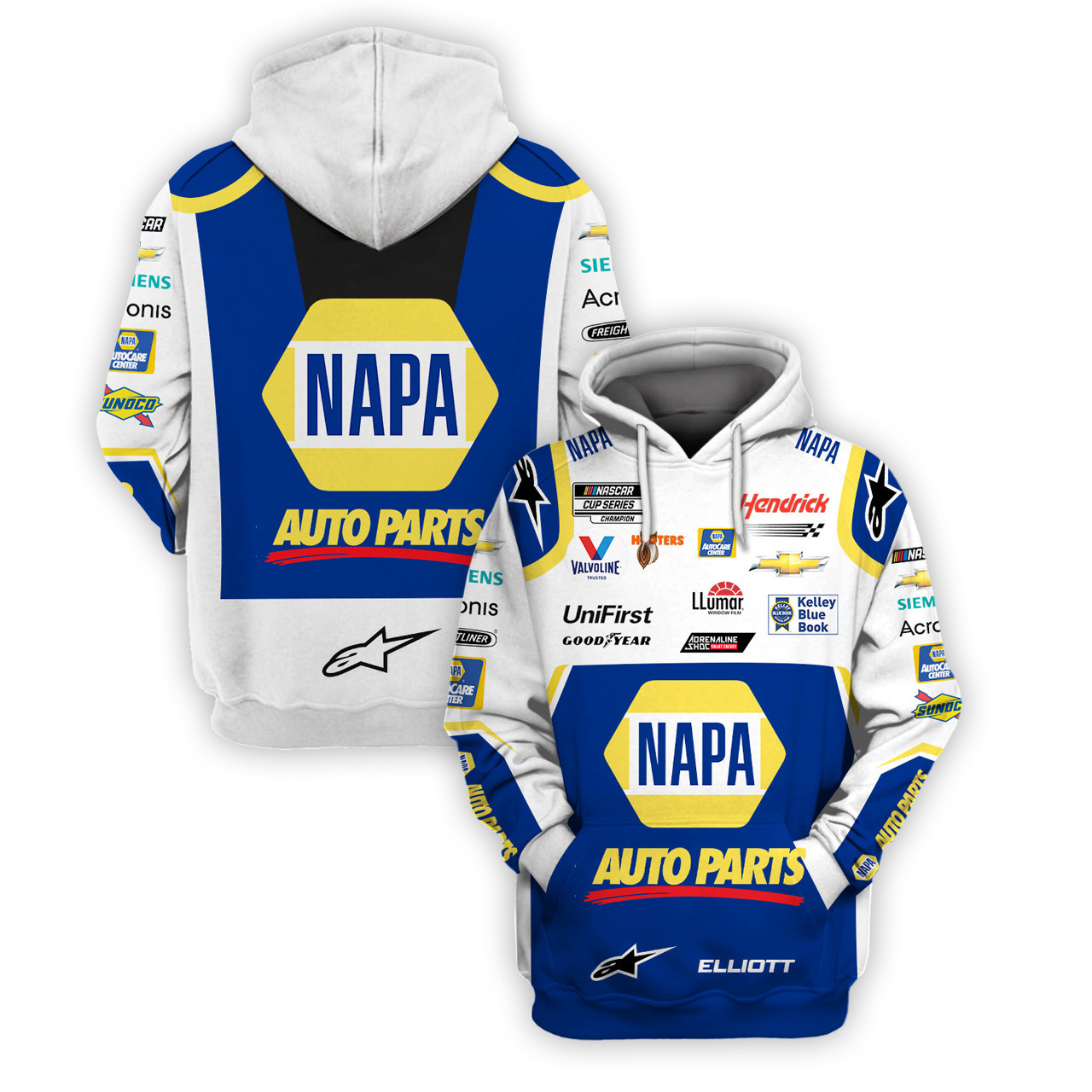 Napa Auto Parts Racing 3D Full Printing Hoodie