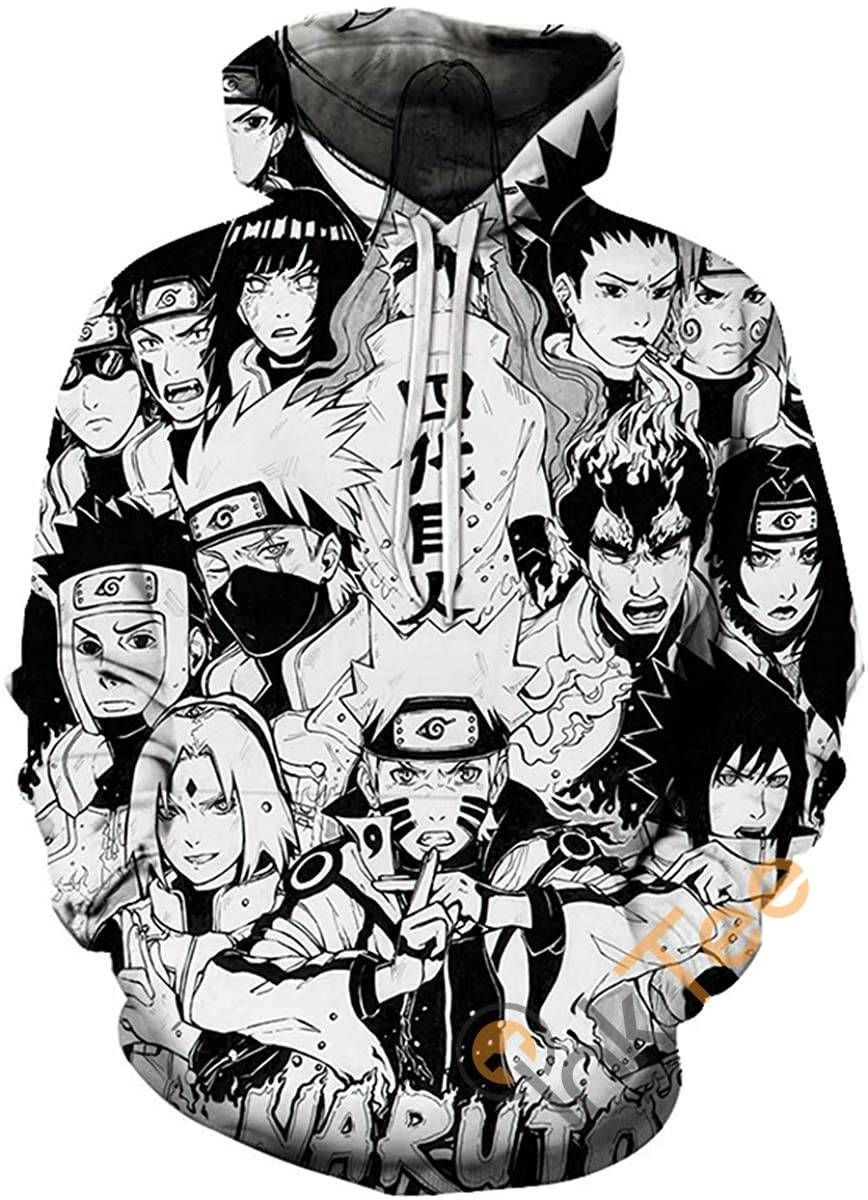 Naruto Print Pullover With Front Pocket Sku149 Hoodie 3D All Over Print