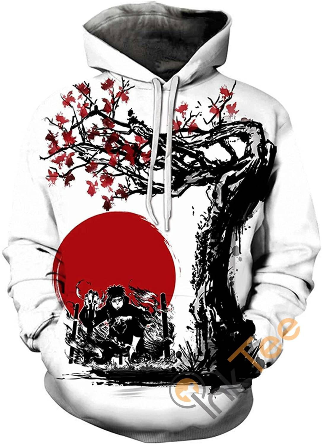 Naruto Print Pullover With Front Pocket Sku35 Hoodie 3D All Over Print