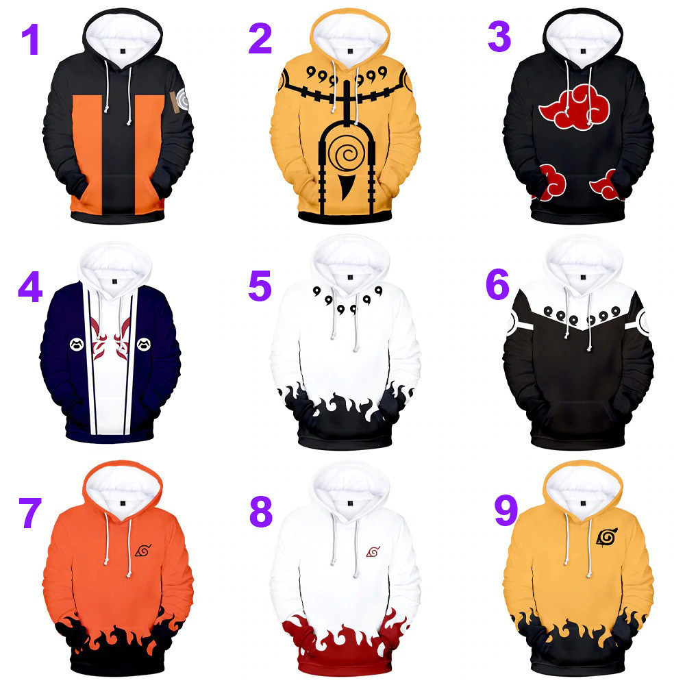 Naruto Shippuden Anime 3D All Over Pullover Hoodie For Men Women Size S-5XL