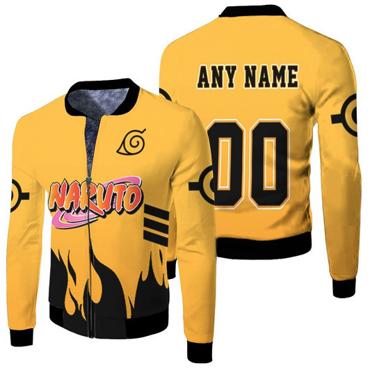 Naruto Shippuden Anime Movie Gold Fleece Bomber Jacket