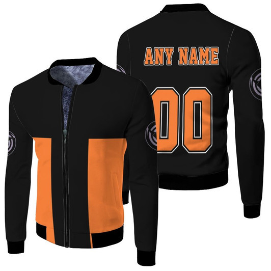 Naruto Shippuden Anime Movie White Orange Fleece Bomber Jacket