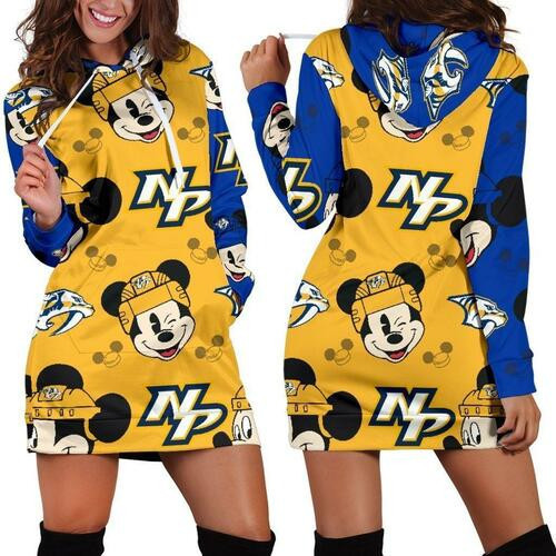 Nashville Predators Womens Hoodie Dress Sweater Dress Sweatshirt Dress 3d All Over Print For Women Hoodie