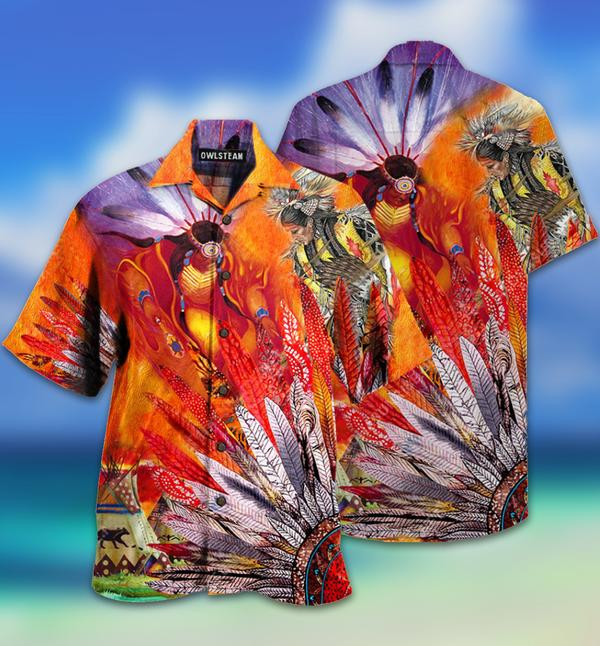 Native America Amazing With Fire Limited Edition - Hawaiian Shirt Hawaiian Shirt For Men