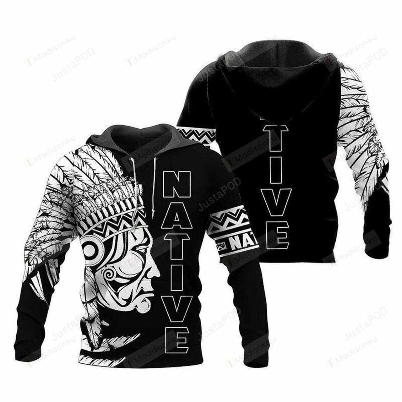 Native American 3d All Print Hoodie