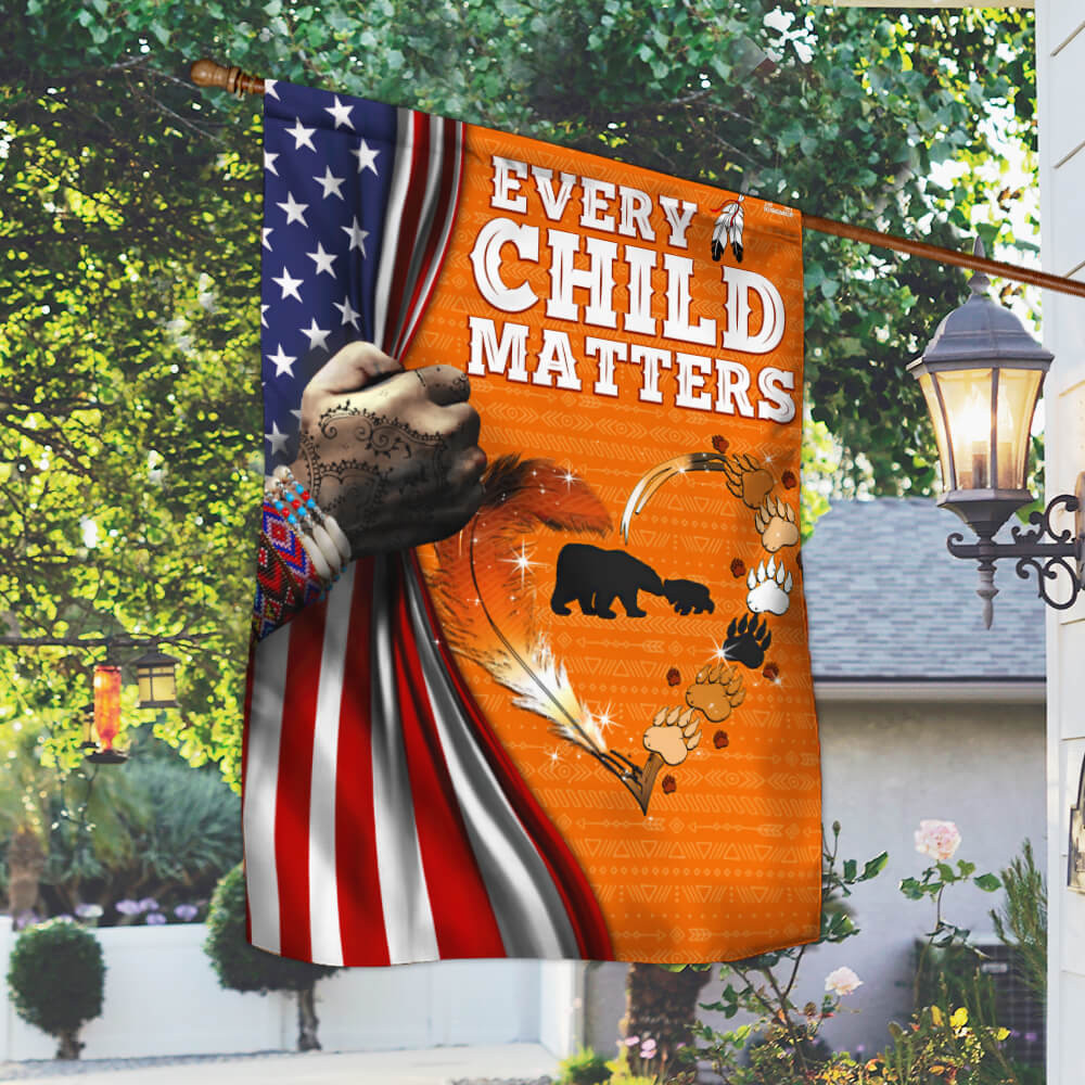 Native American Flag Every Child Matters Feather Flag Indian Pride Flag Decorative Outdoor