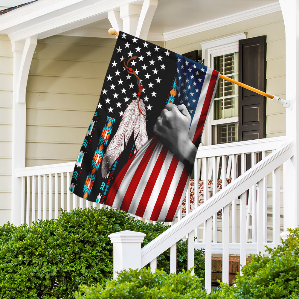 Native American Flag Feather Indian Pride Flag Decorative Outdoor