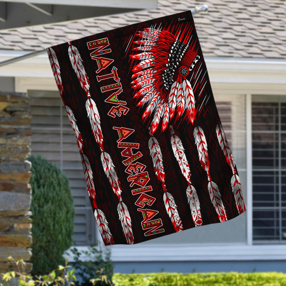 Native American Flag Native Feathers Flag Indian Pride Flag Decorative Outdoor