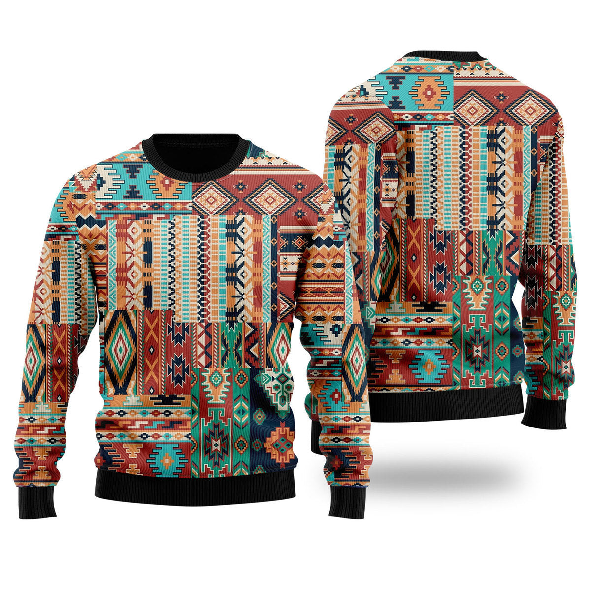 Native American Patchwork Ugly Christmas Sweater Ugly Sweater For Men Women