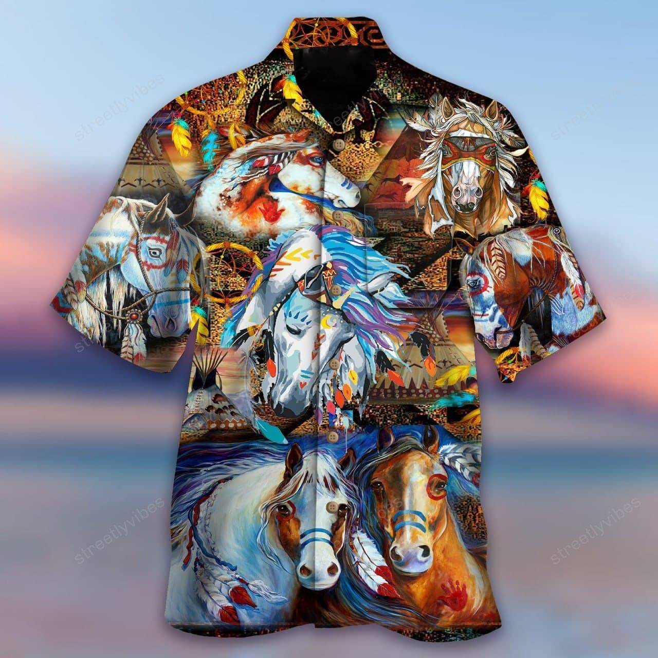 Native Horse Amazing My Soul Hawaiian Shirt Hawaiian Shirt For Men