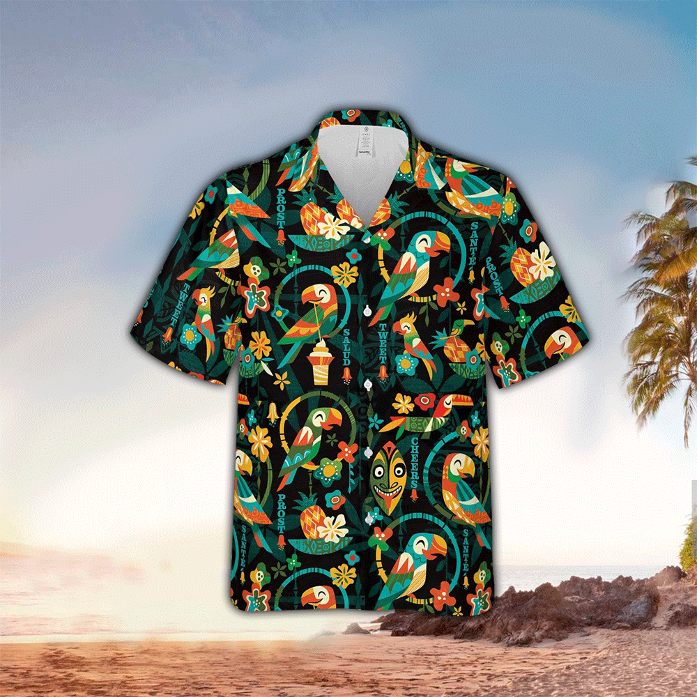 Native Parrot Cheers Hawaiian Shirt for Men and Women