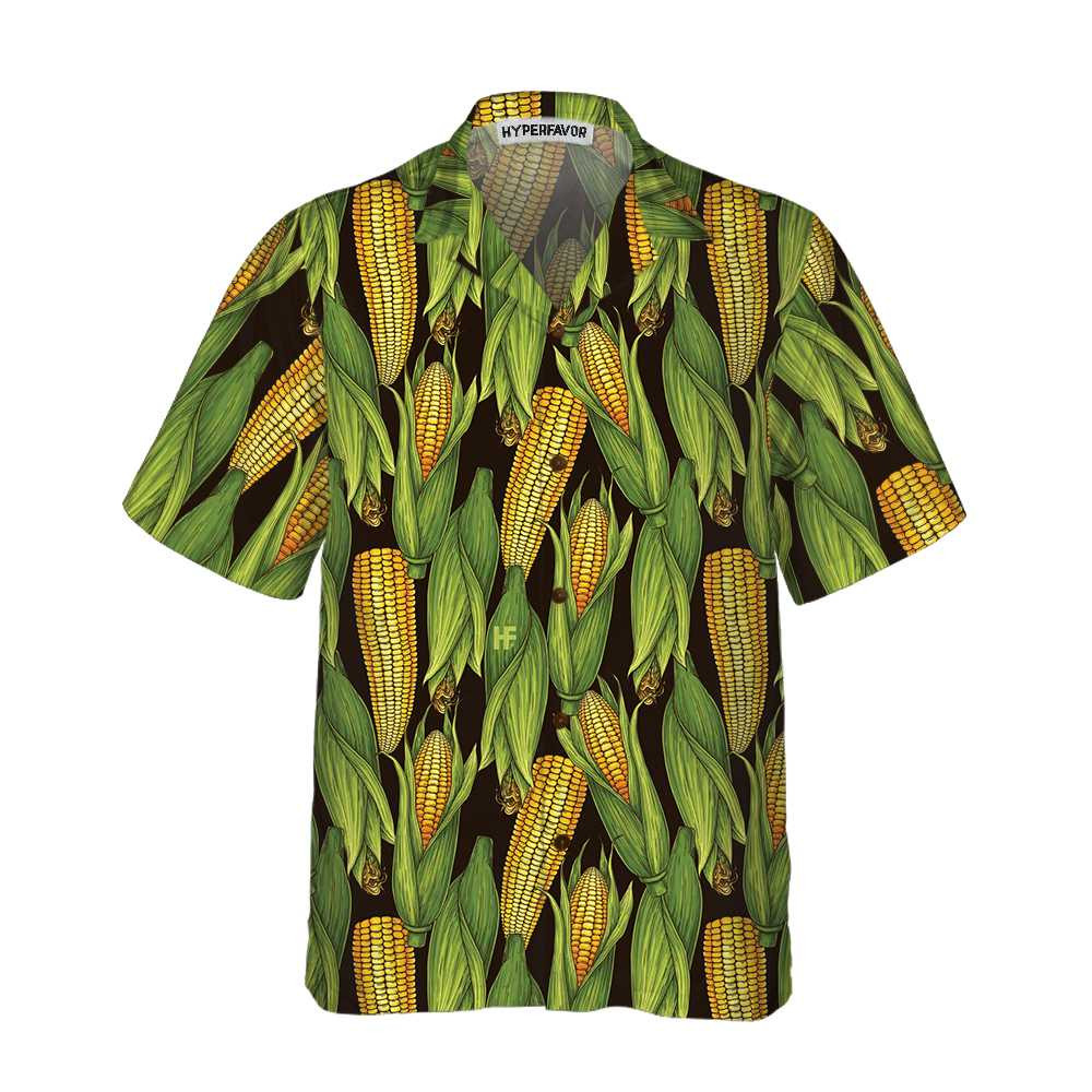 Natural Corn Cobs Hawaiian Shirt Funny Corn Shirt For Adults Corn Print Shirt