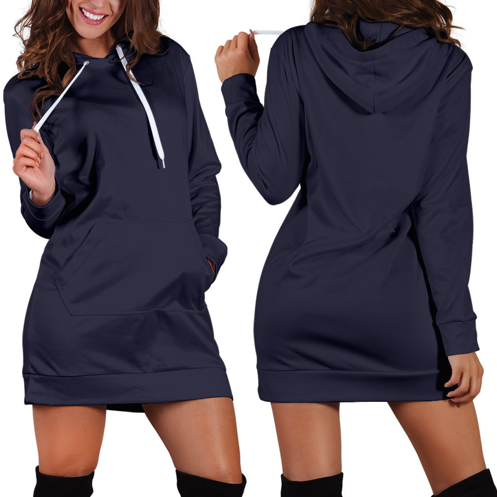 Navy Hoodie Dress 3d All Over Print For Women Hoodie