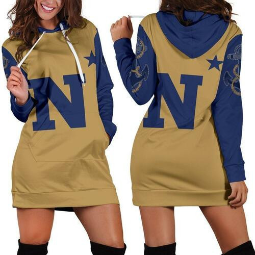 Navy Midshipmen Hoodie Dress Sweater Dress Sweatshirt Dress 3d All Over Print For Women Hoodie