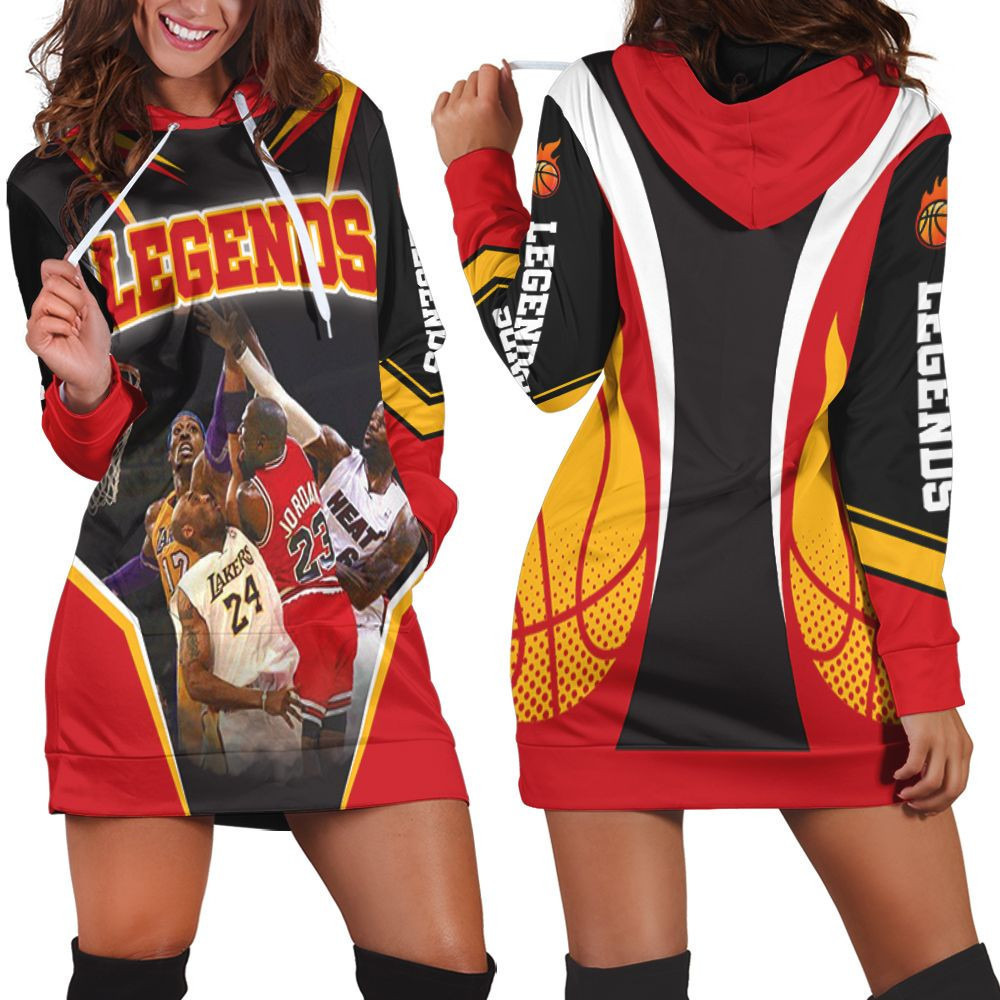 Nba Legend Jumpshot In Basket Hoodie Dress Sweater Dress Sweatshirt Dress