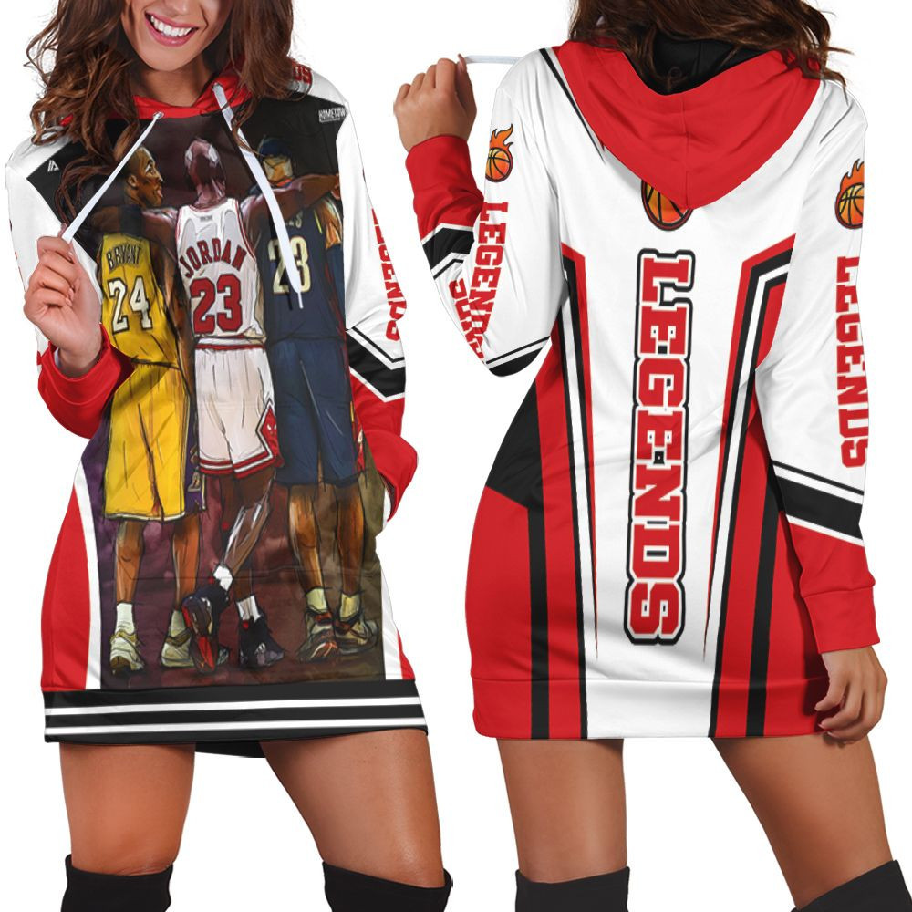 Nba Legend Michael Jordan Kobe Bryant Lebron James Hoodie Dress Sweater Dress Sweatshirt Dress