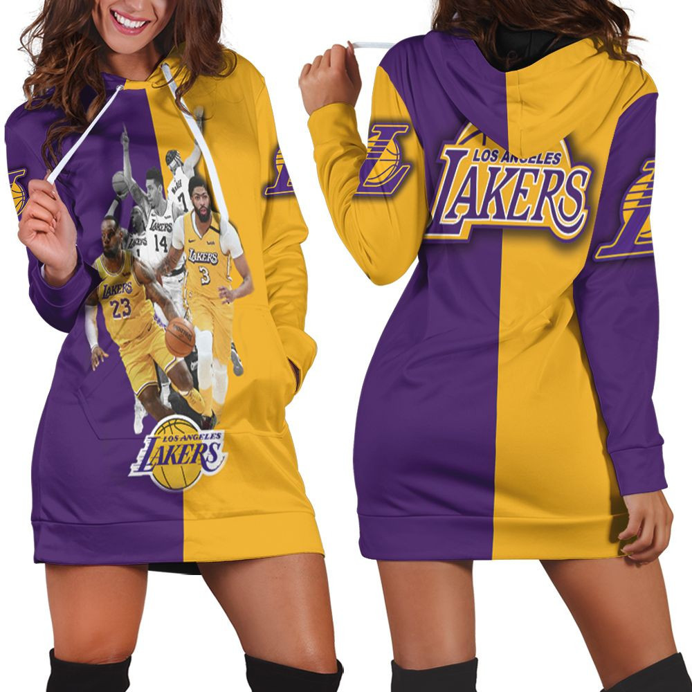 Nba Western Conference Los Angeles Lakers Hoodie Dress Sweater Dress Sweatshirt Dress