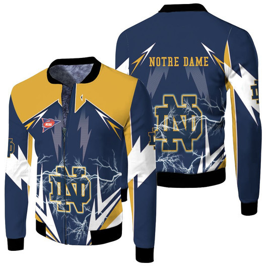 Ncaa Notre Dame Fighting Irish Lightning Fleece Bomber Jacket