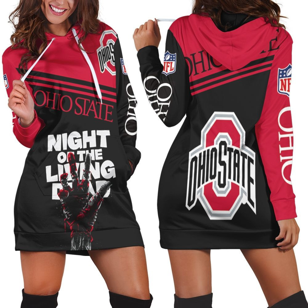 Ncaa Ohio State Buckeyes Night Of The Living Dead Hoodie Dress Sweater Dress Sweatshirt Dress