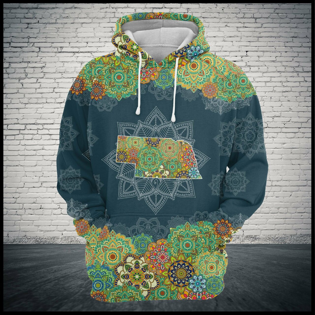 Nebraska Floral Mandala 3d All Over Print Hoodie