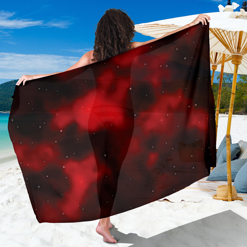 Nebula Pattern Print Sarong Cover Up Nebula Pareo Wrap Skirt Dress