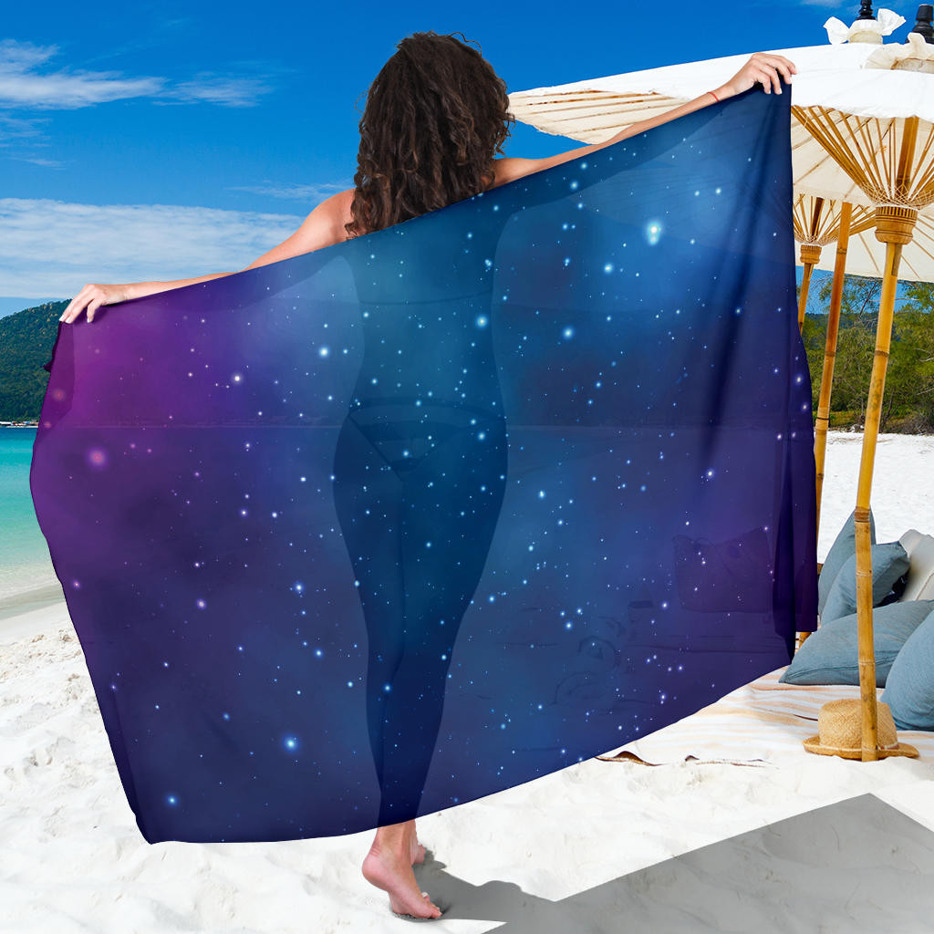 Nebula Pattern Print Sarong Cover Up Nebula Pareo Wrap Skirt Dress