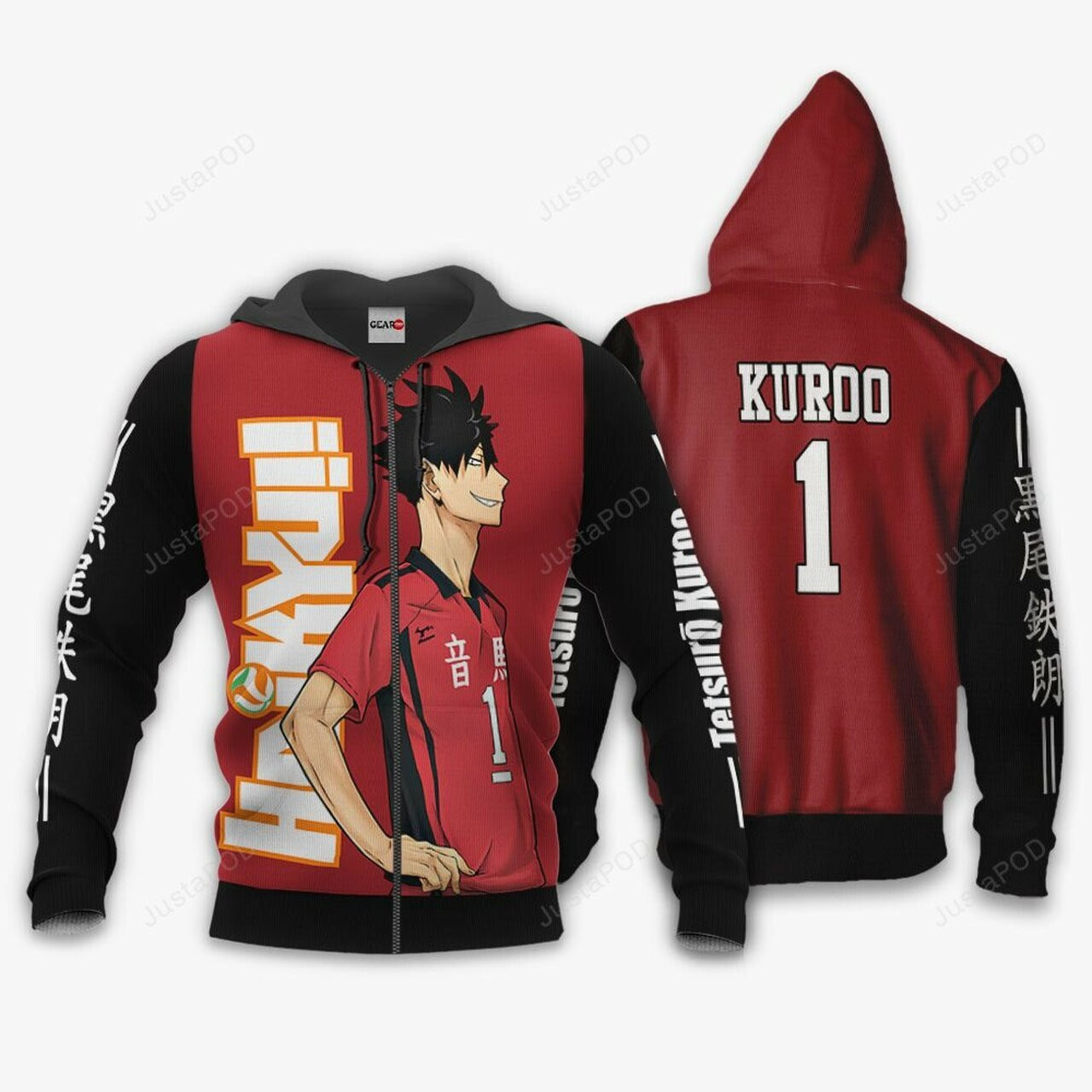 Nekoma Tetsuro Kuroo Haikyuu Anime 3d All Over Print Hoodie