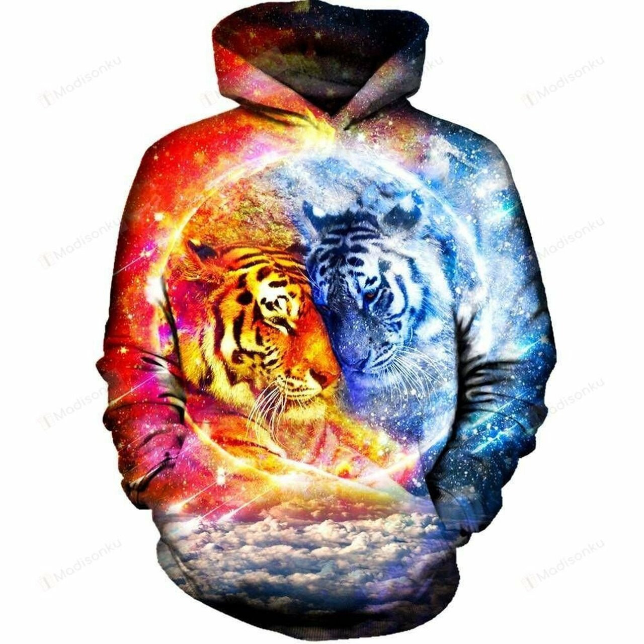 Neutral Tigers 3d All Over Print Hoodie