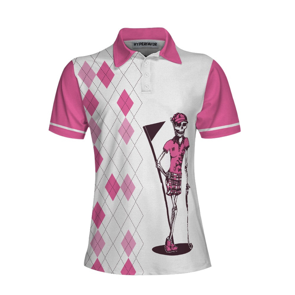 Never Underestimate A Woman Who Loves Golf Short Sleeve Women Polo Shirt