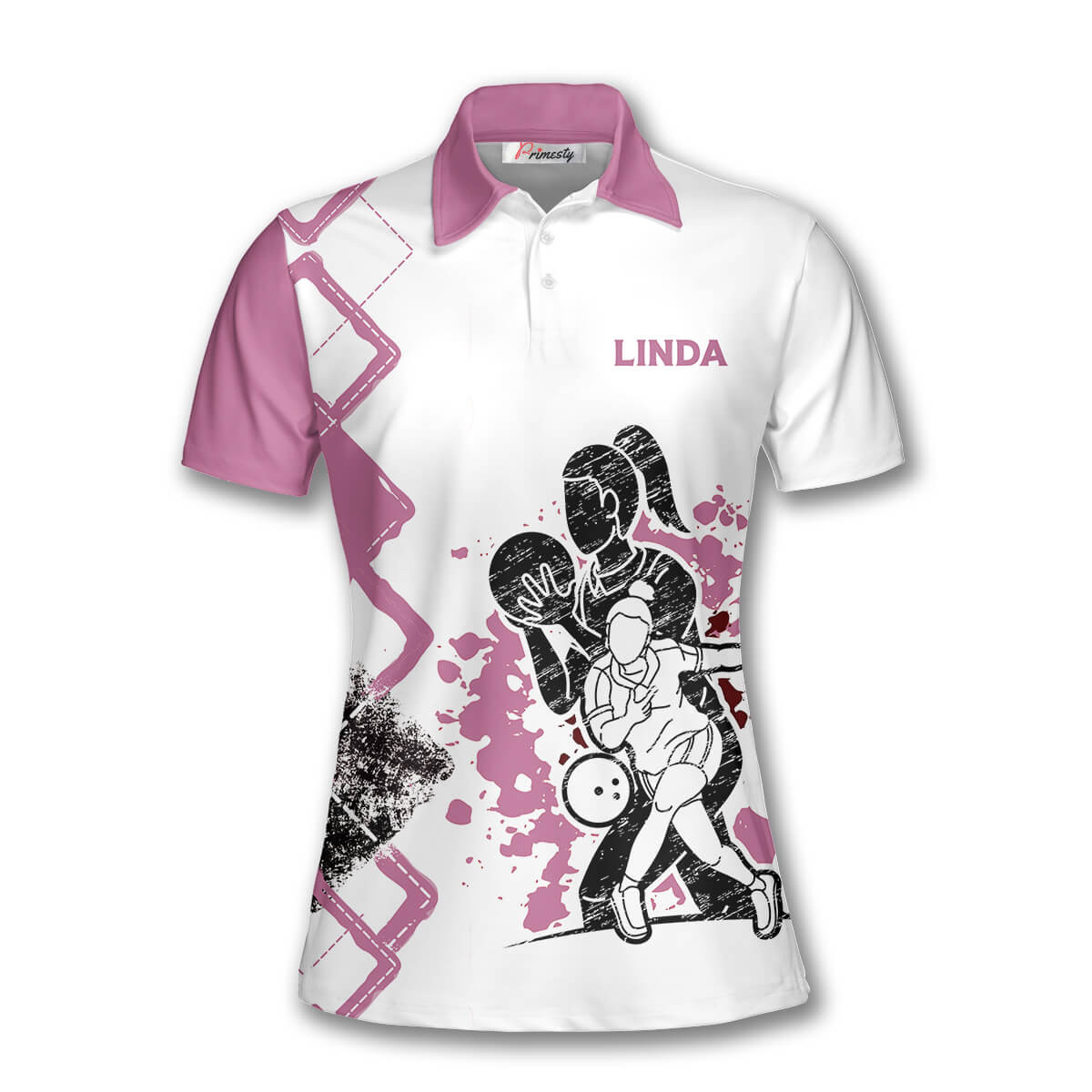 Never Underestimate A Woman With A Bowling Ball Custom Polo Bowling Shirts for Women