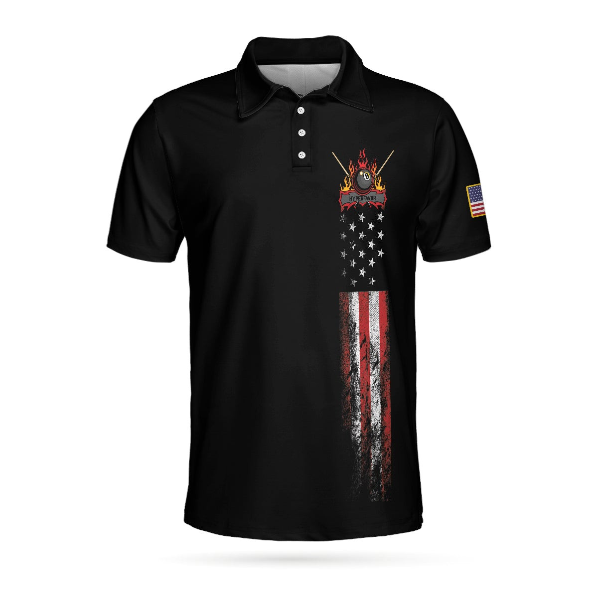 Never Underestimate An Old Man Who Loves Pool And Beer Polo Shirt Personalized American Flag Billiards Shirt For Men