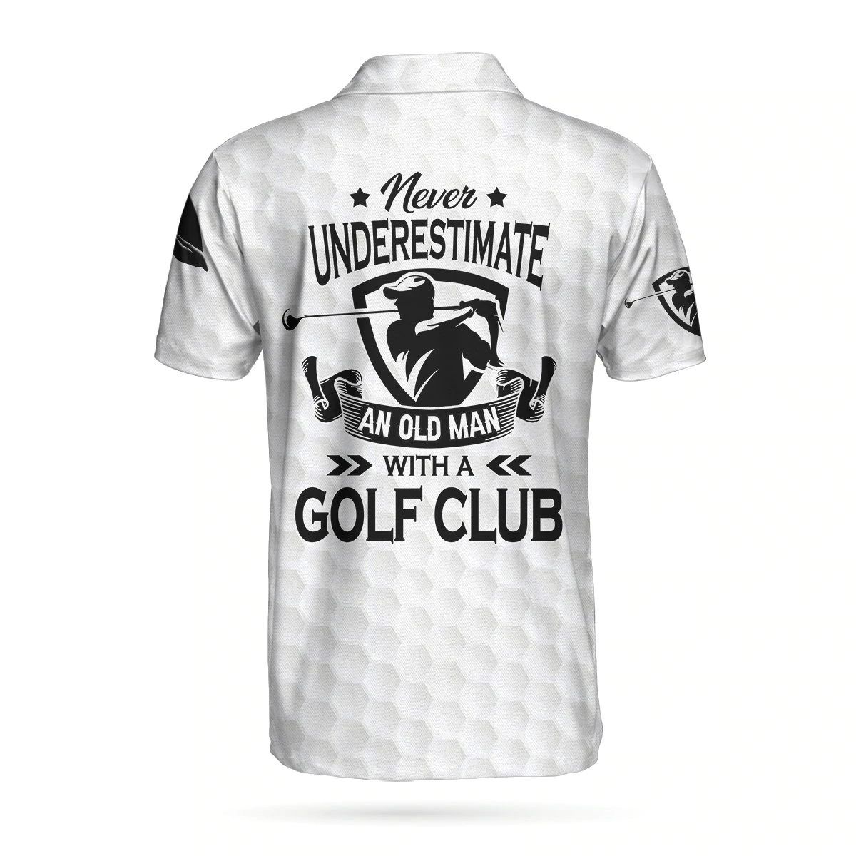 Never Underestimate An Old Man With A Golf Club Polo Shirt White Skull Polo Shirt Best Golf Shirts Short Sleeve Polo For Men