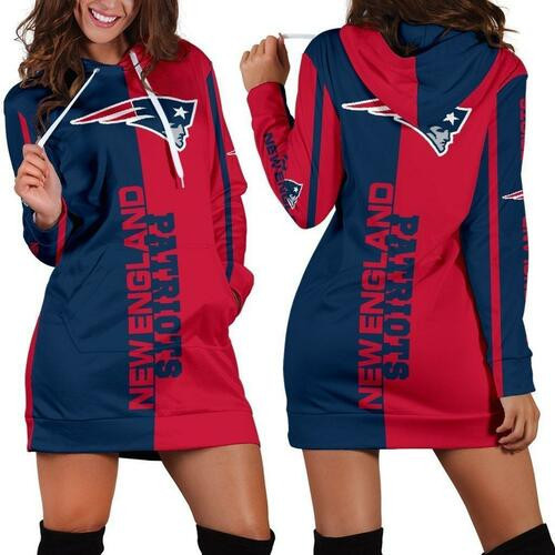 New England Patriots Hoodie Dress Sweater Dress Sweatshirt Dress 3d All Over Print For Women Hoodie