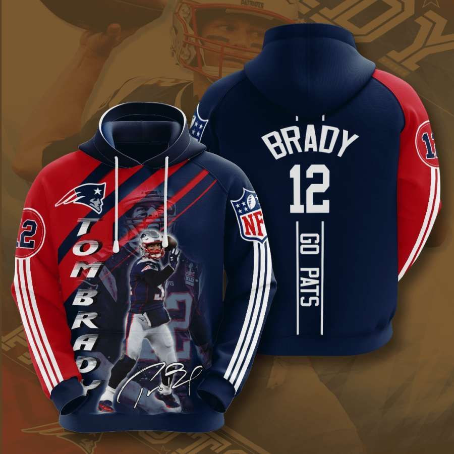 New England Patriots No1284 Custom Hoodie 3D All Over Print