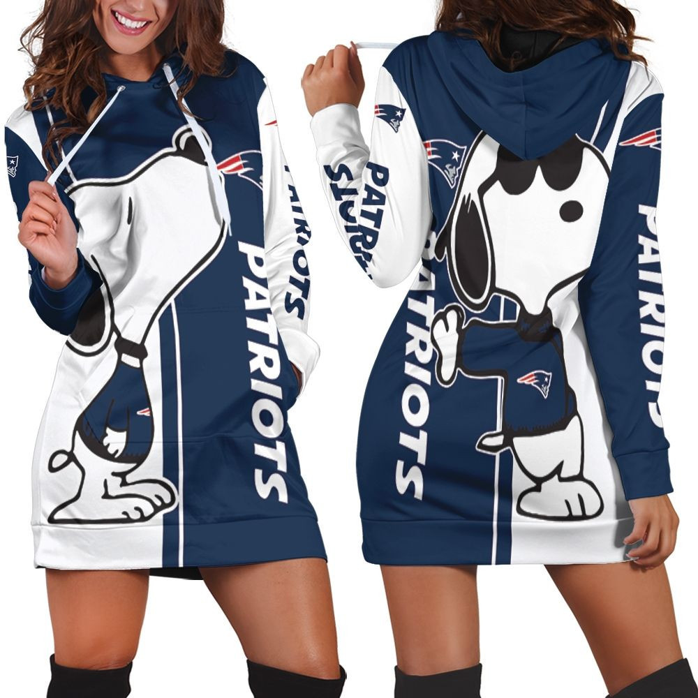 New England Patriots Snoopy Lover 3d Hoodie Dress Sweater Dress Sweatshirt Dress