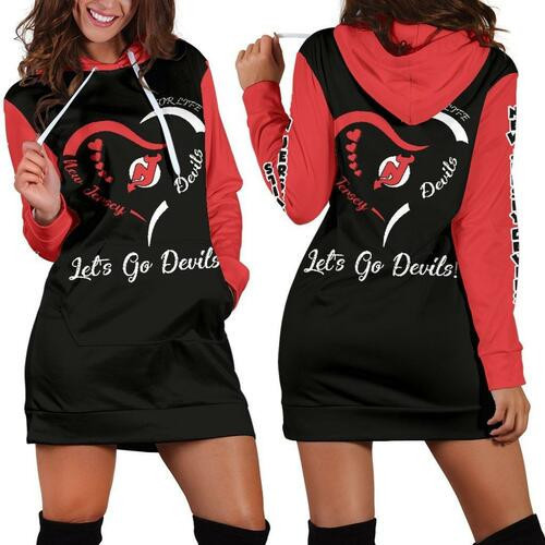 New Jersey Devils Hoodie Dress Sweater Dress Sweatshirt Dress 3d All Over Print For Women Hoodie
