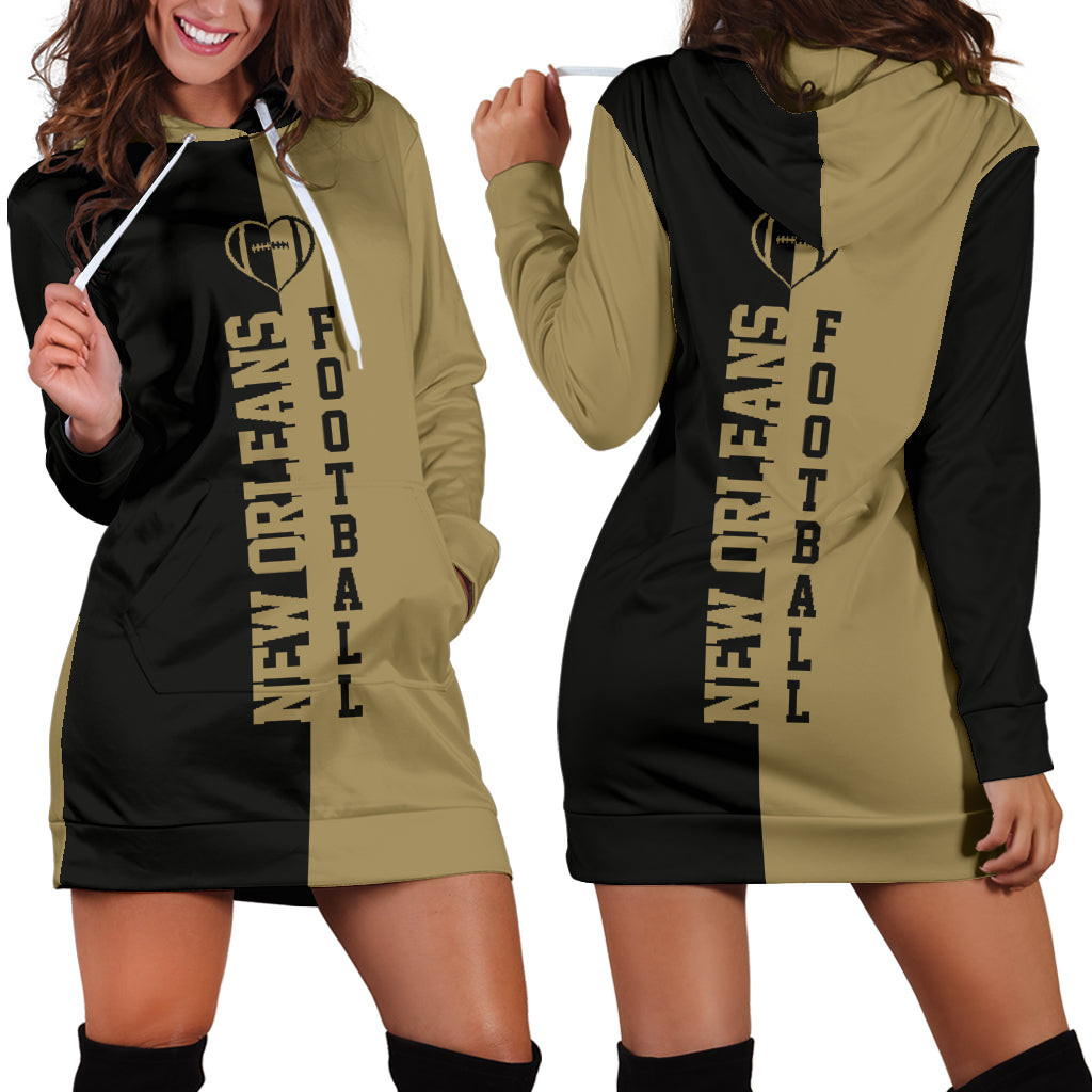 New Orleans Football Hoodie Dress 3d All Over Print For Women Hoodie