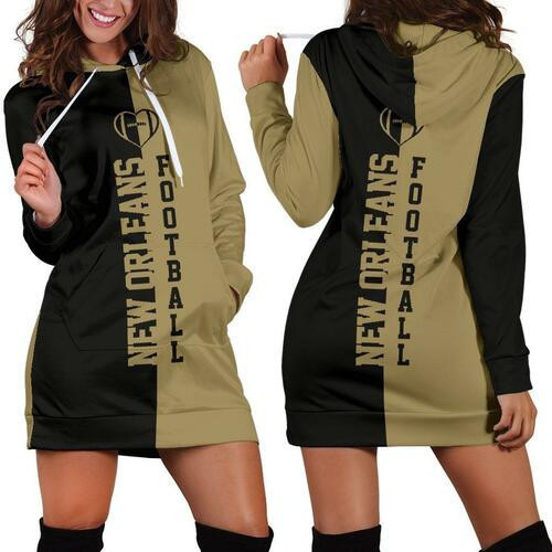 New Orleans Football Hoodie Dress Sweater Dress Sweatshirt Dress 3d All Over Print For Women Hoodie